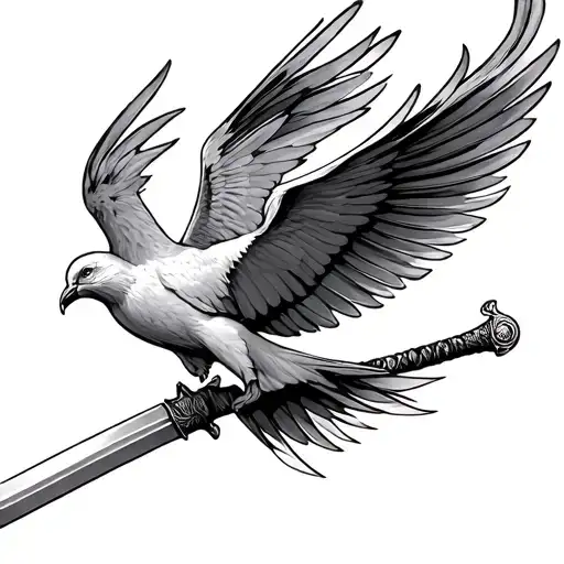 Dove On A Kantana Sword