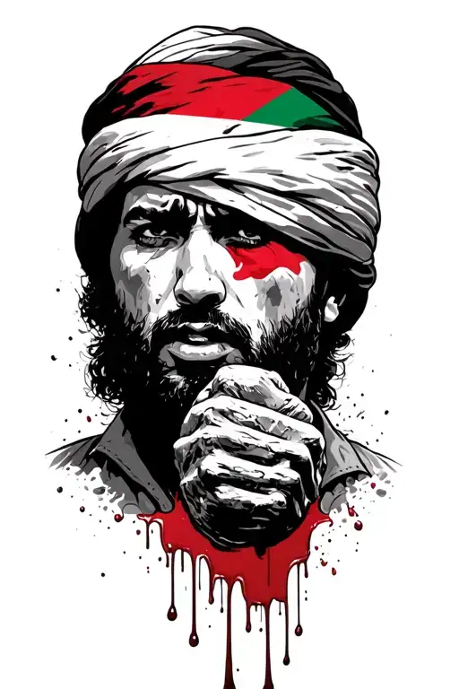 Palestine Struggle Ideas Based On History Written With Blood Rock Throwing Kuffiya