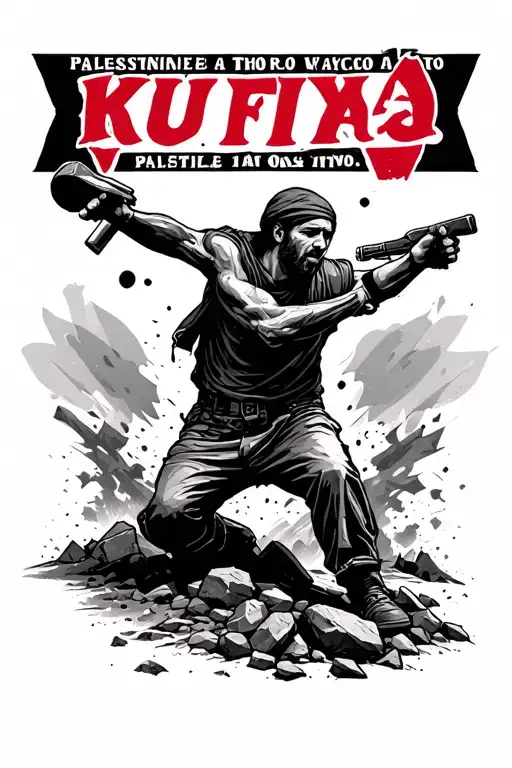 Palestine Struggle Ideas Based On History Rock Throwing Kuffiya