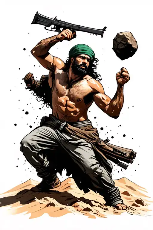 Palestine Struggle Ideas Based On History Rock Throwing Kuffiya Dune Freman