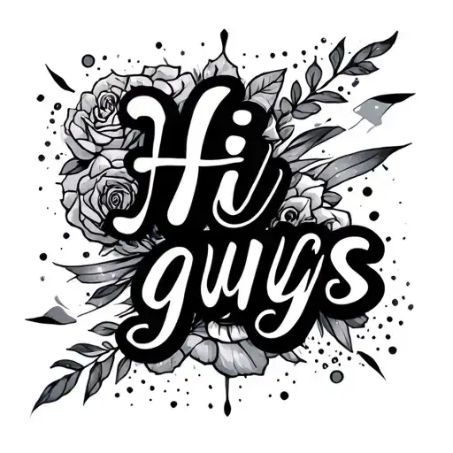 Text 'Hi Guys'