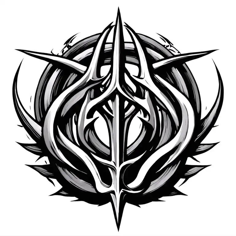 Trident Symbol Intertwined