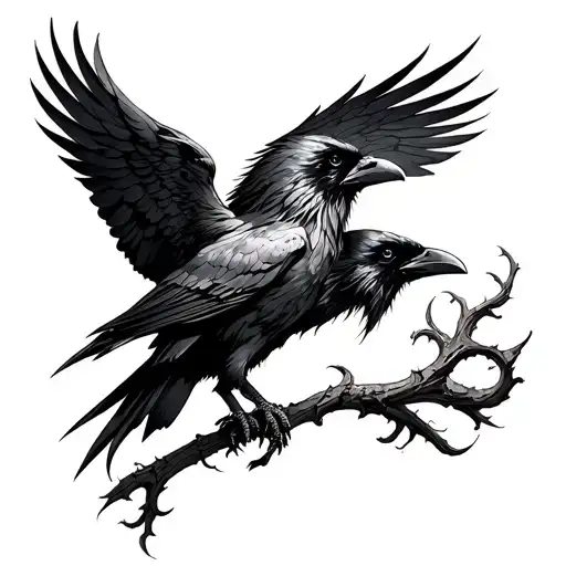 Odin Ravens Huginn Fineline
