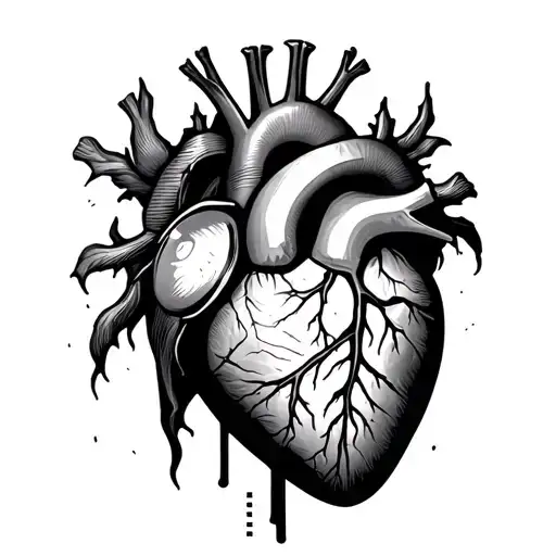 Car Headlights And Anatomical Heart With Date