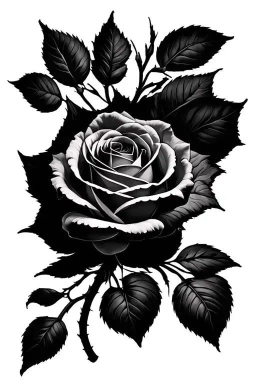 Rose And Camperfolie On Spine