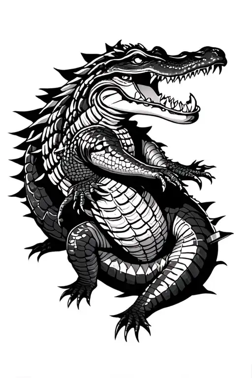 Samurai Alligator Full Body Made