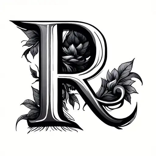 A Letter R Inverted And Mirrored