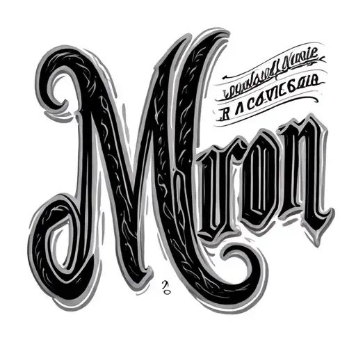 The Name Morton In Cursive On The Forearm
