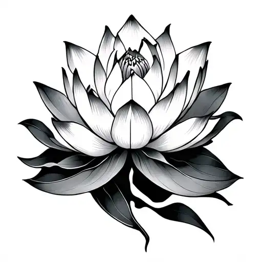 Broken Sheild With Lotus Flower Intertwined
