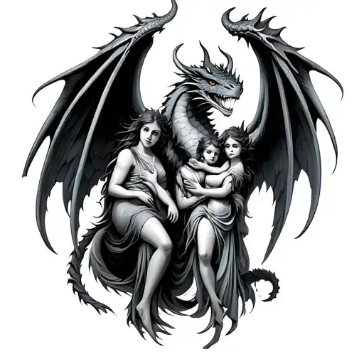 Dragon Angel Family Love