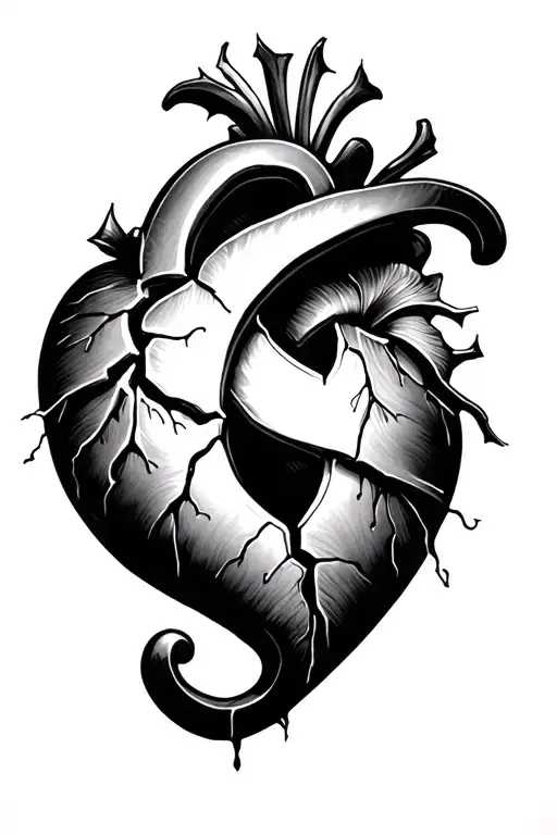 Broken Heart With The Letter S