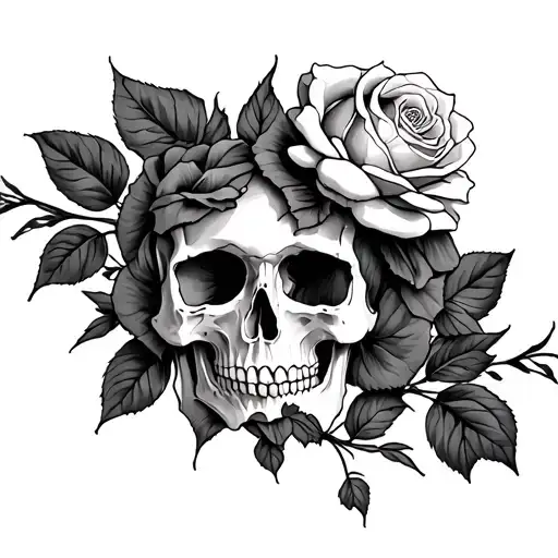Rose And Skull