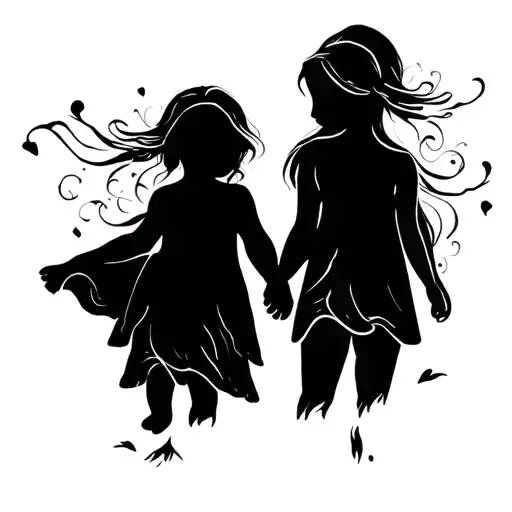 Mother Child Holding Hands Element