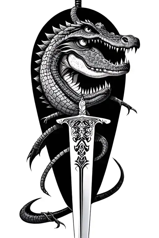 Alligator Samurai Sword