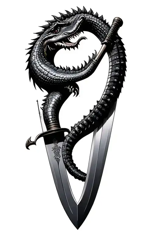 Alligator Samurai Sword