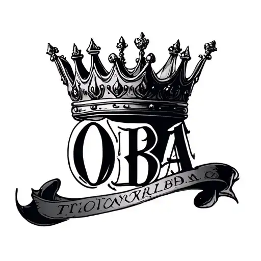 The Word Oba And A Crown On It