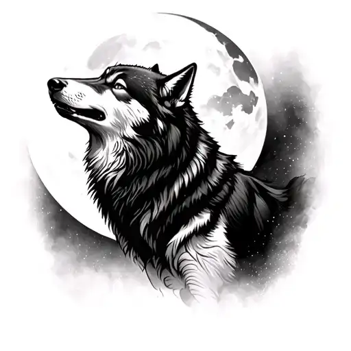 Wolf Howling At The Moon