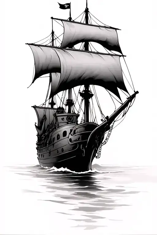 Suken Pirate Ship With Skelton Crew