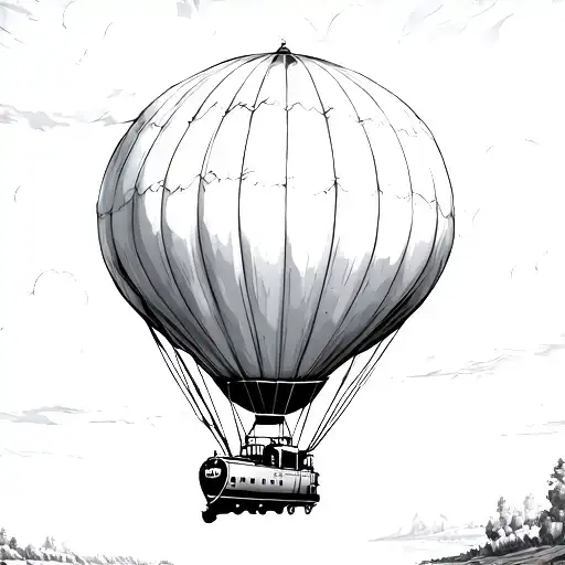 Hot Air Balloon By Train