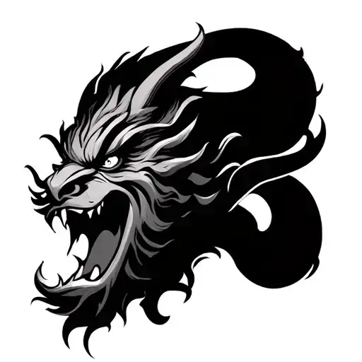 The Oni Tattoo Blacked Out Sleeve