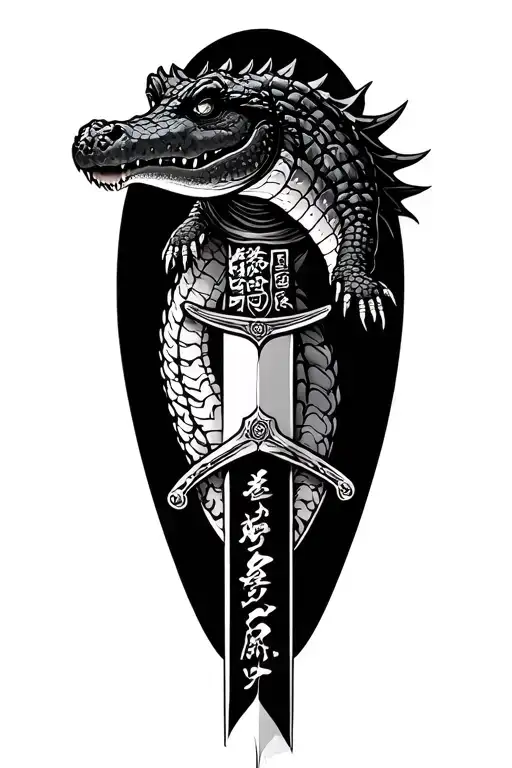 Alligator Samurai Sword