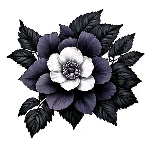 Violet And Primrose With Cross
