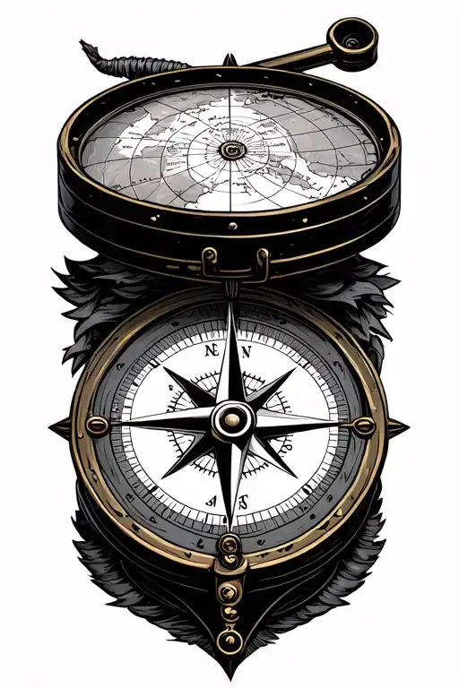Compass With A Map