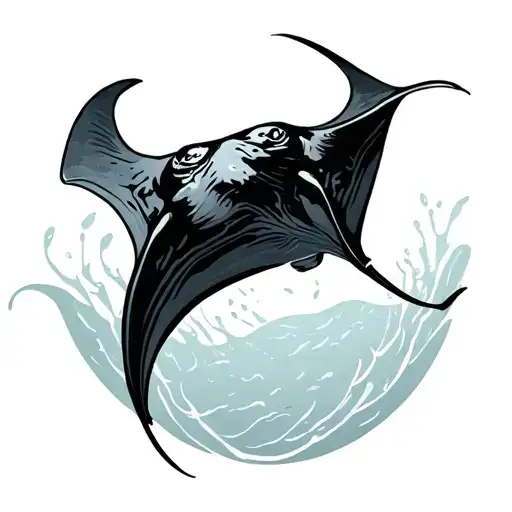 Manta Ray Swimming Gracefully