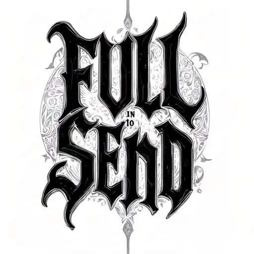 Full Send In Gothic Text