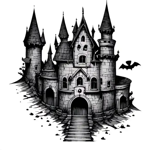 Spooky Castle Made Of Drums