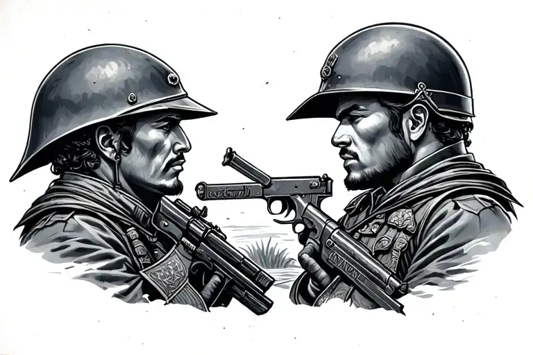 Dominican And Soldier