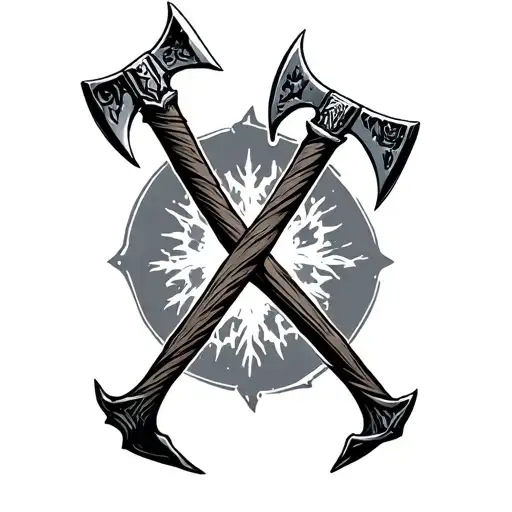 Ice Axes Crossed Beneath