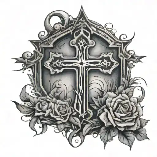 Cross And The Emty Tomb