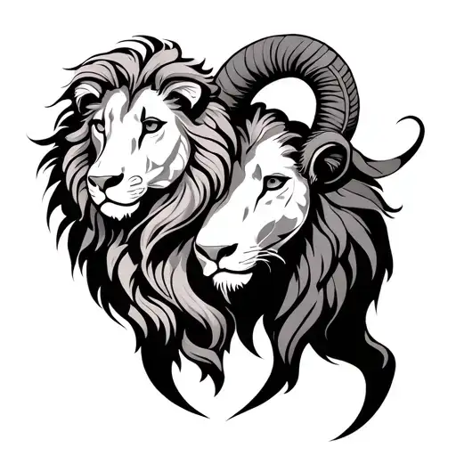 Leo And Aries Zodiac Signs Intertwined