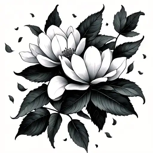 Magnoliand Leaves Falling