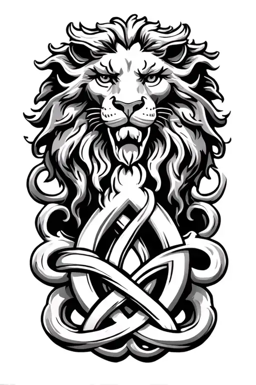 Irish Lion Trinity Knot Made