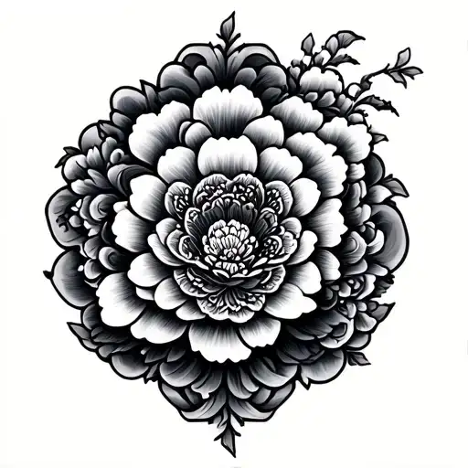 Chinese Architecture Patterns Into A Floral