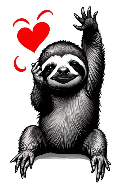 Sloth With A Heart