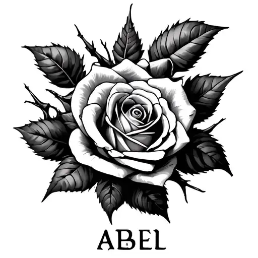 Roses With Thorns With The Name Abel
