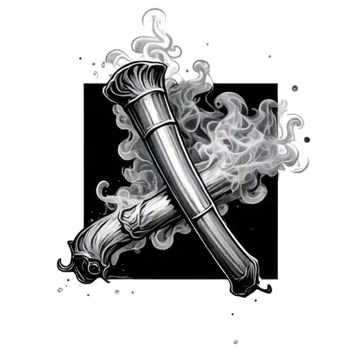 Joint Surrounded By Smoke