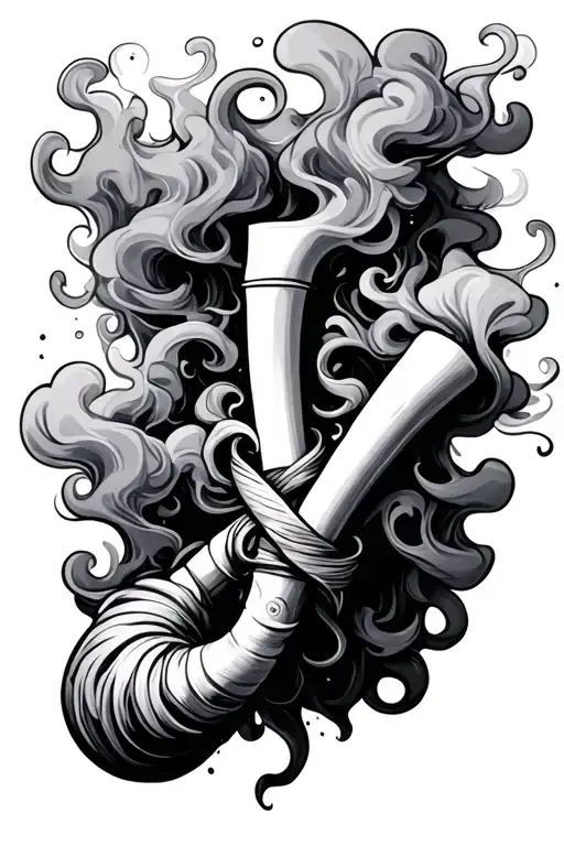 Joint Surrounded By Smoke