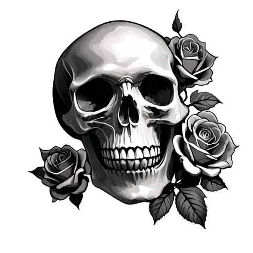 The Skull Entwined With Roses