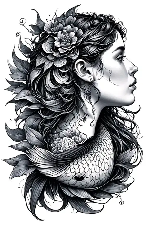 Family Meaning Or Pisces Meaning Or Karma Meaning Back Neck