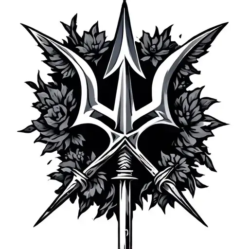 Traditional Ukrainian Trident Surrounded