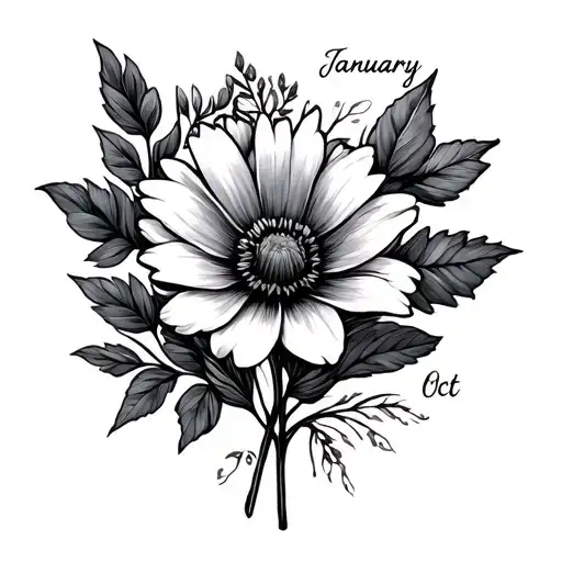 Birthmonth Bouquet January June And Oct - One Flower Each