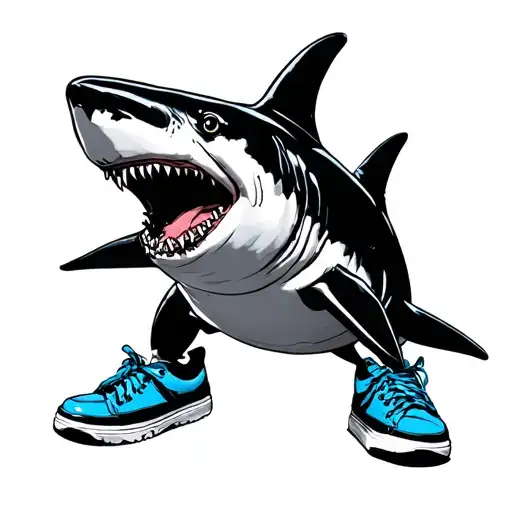 Shark With Blue Shoes