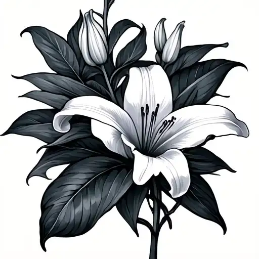 Succudu With A White Lily And Is Family Friendel