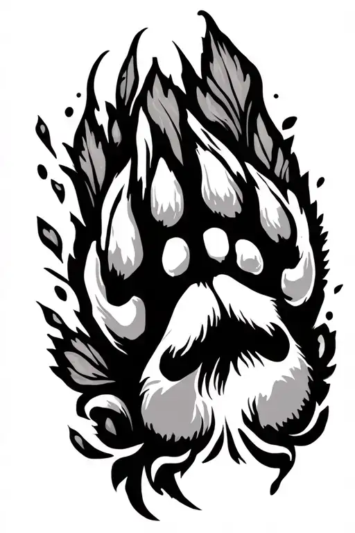Paw Print Surrounded