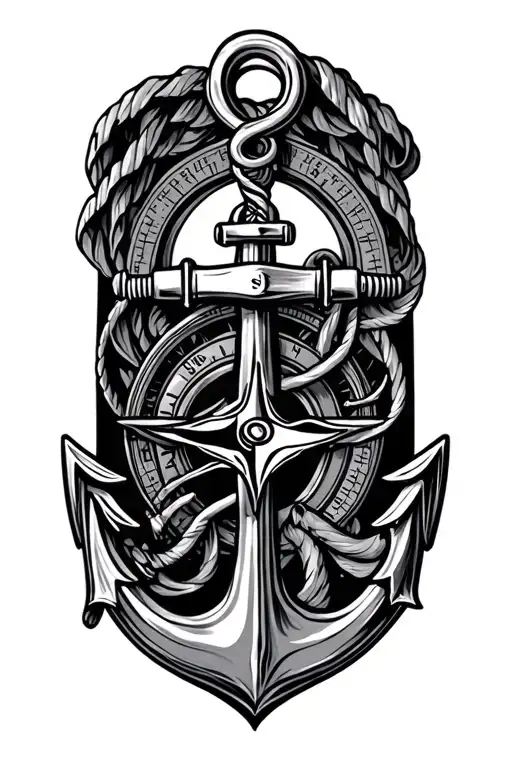 Tilly And Anchor With A Compass