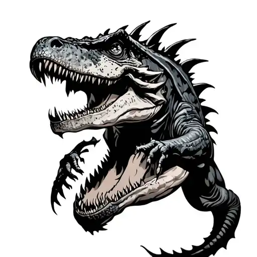 Trex Fighting Demons
